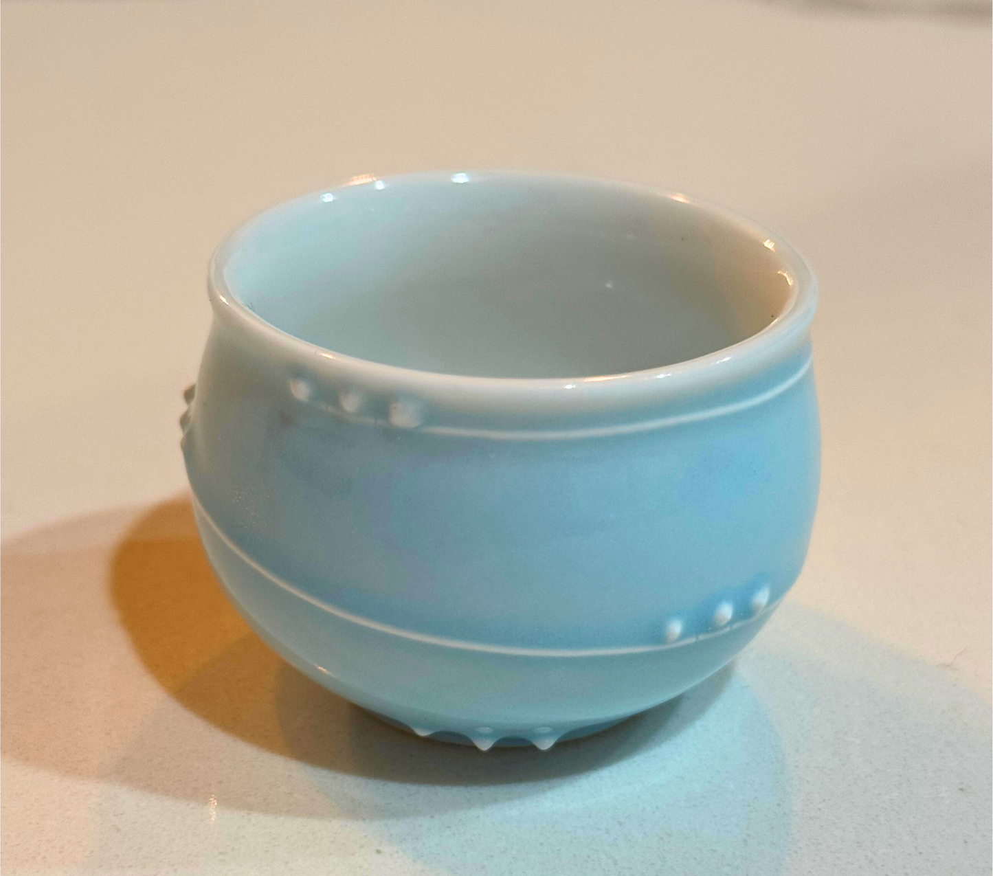 Tiny Sky Blue Sake Cup
