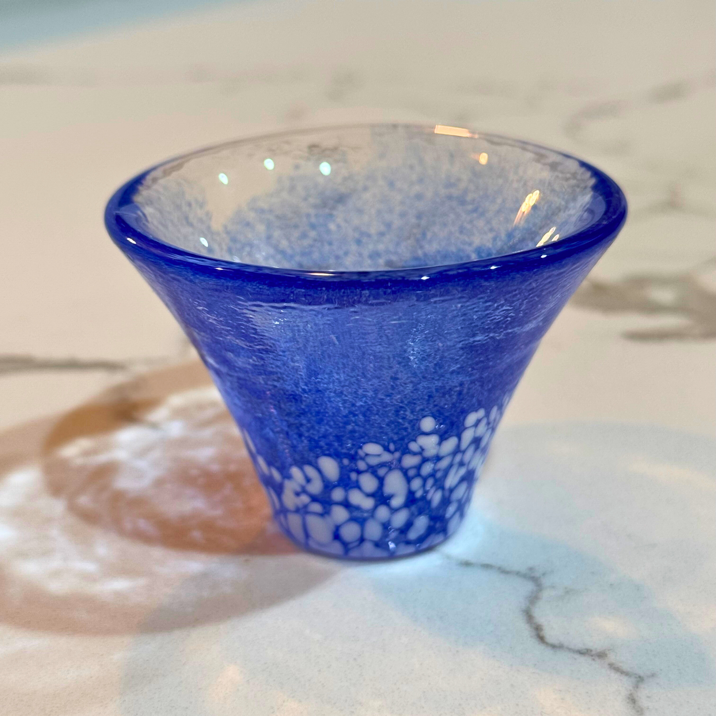 Blue Mt. Fuji Sake Glass