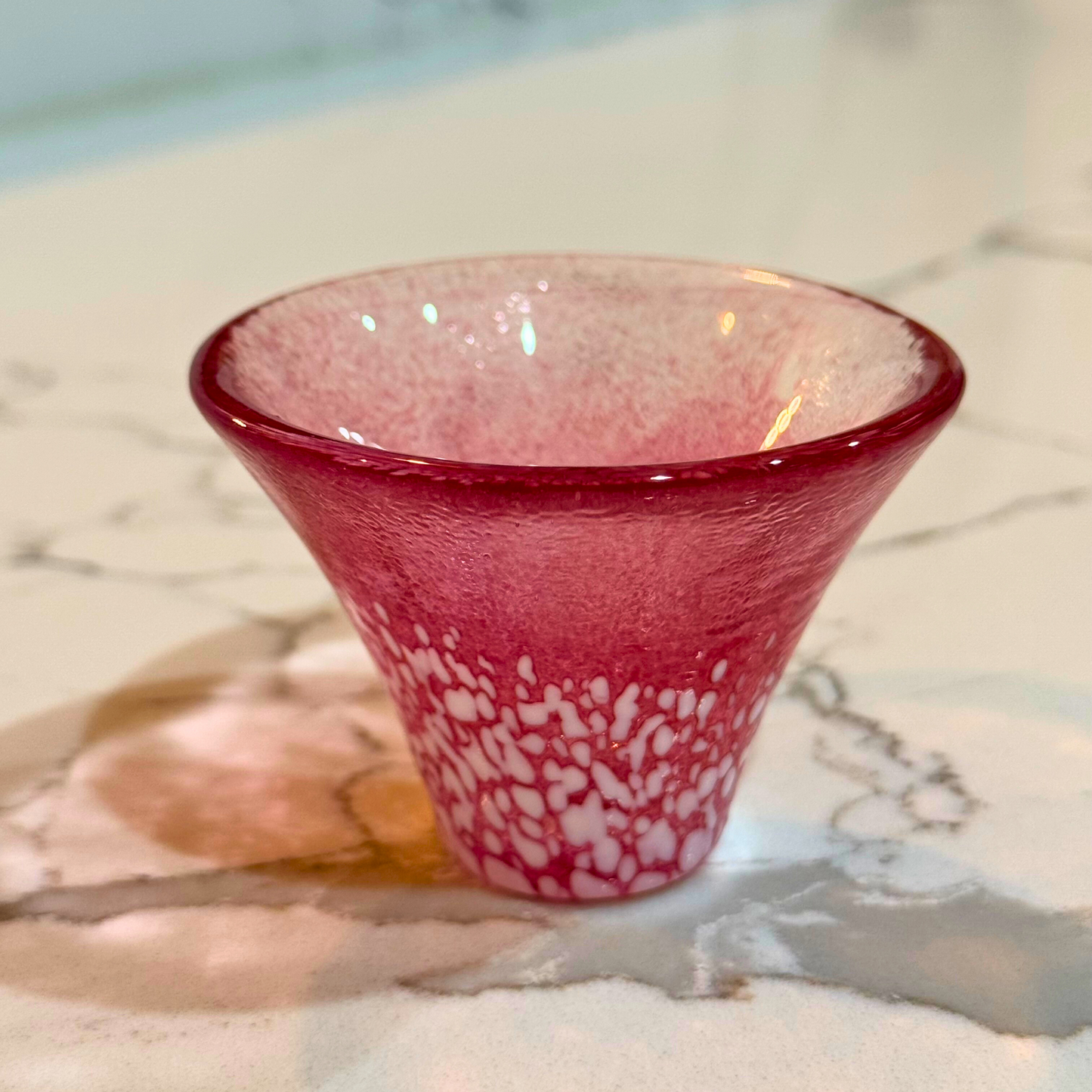 Red Mt. Fuji Sake Glass