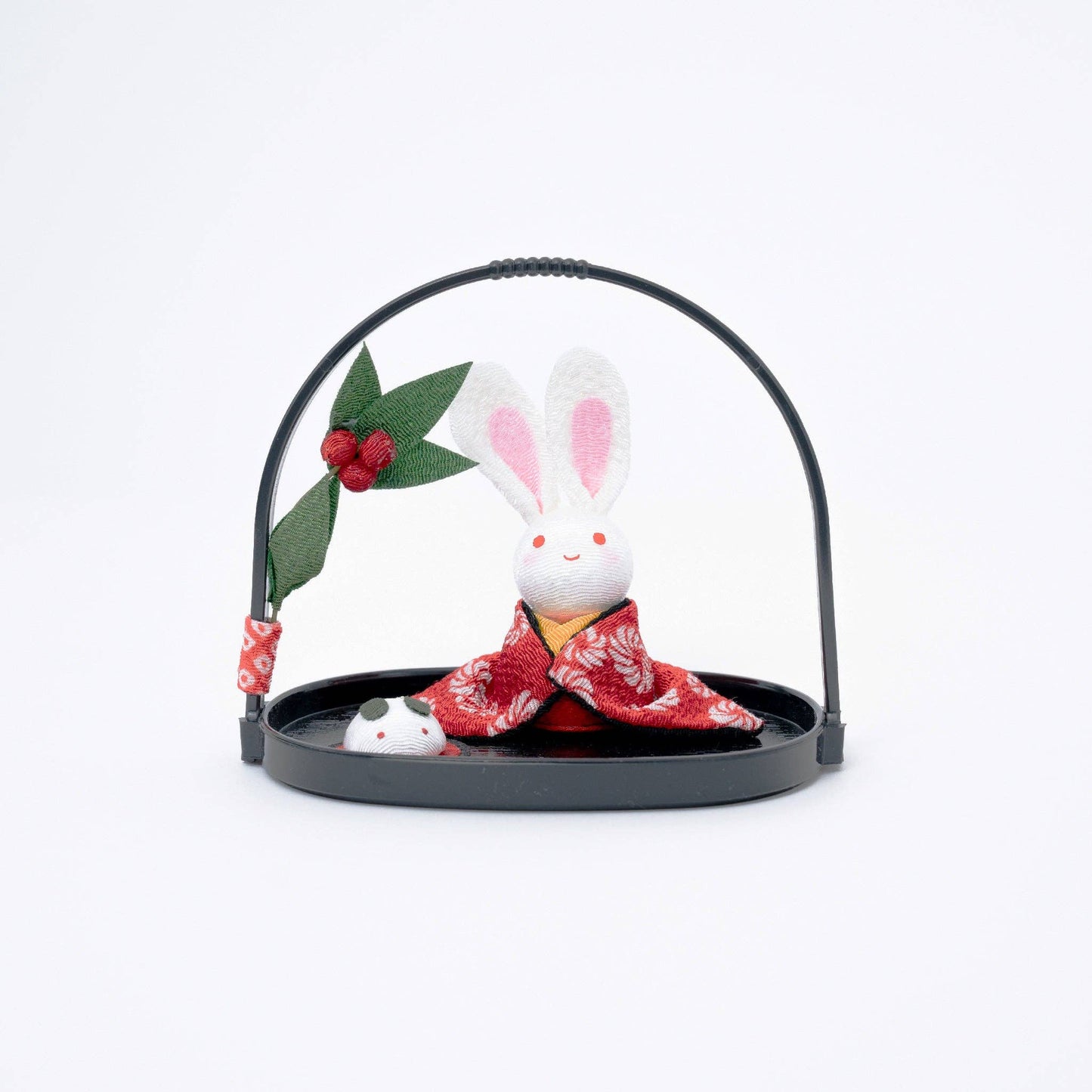 Kimono Bunny Basket Figurine