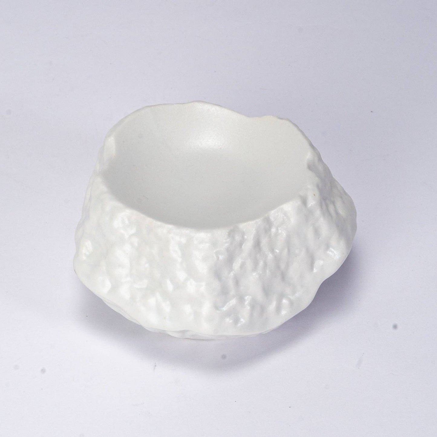 Porcelain Rock Sauce Dish- White
