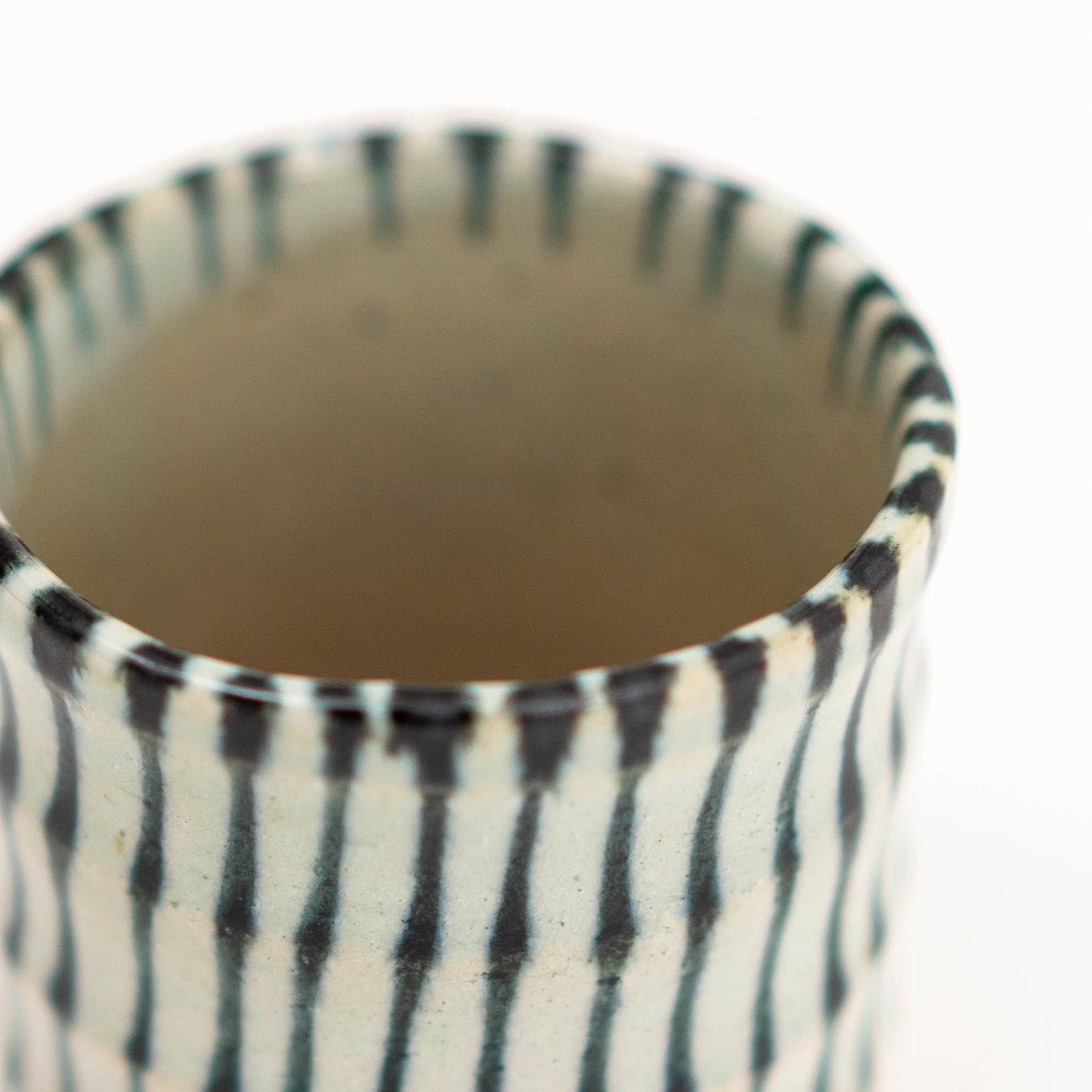 Mino Ware Handmade Stripes Yunomi Cup