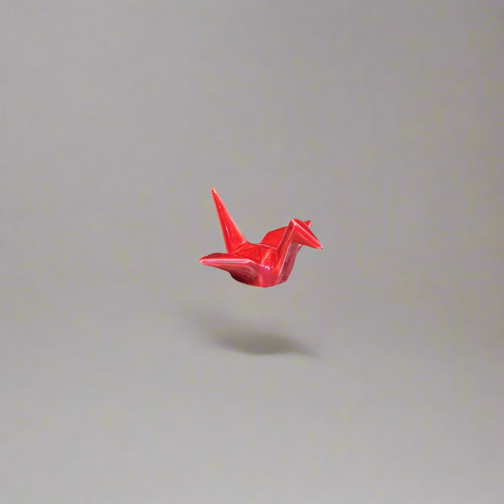 Origami Crane Chopstick Rest- Red