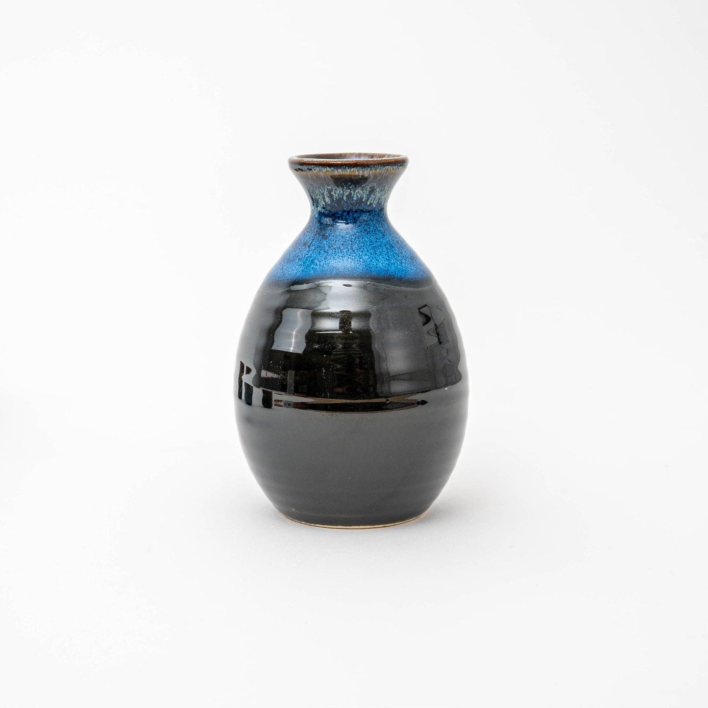 Tenmoku Sake Bottle and Cups- 5-Piece Gift Set
