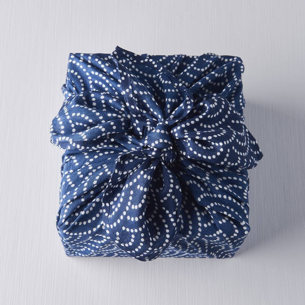 Blue Reusable Furoshiki Wrap
