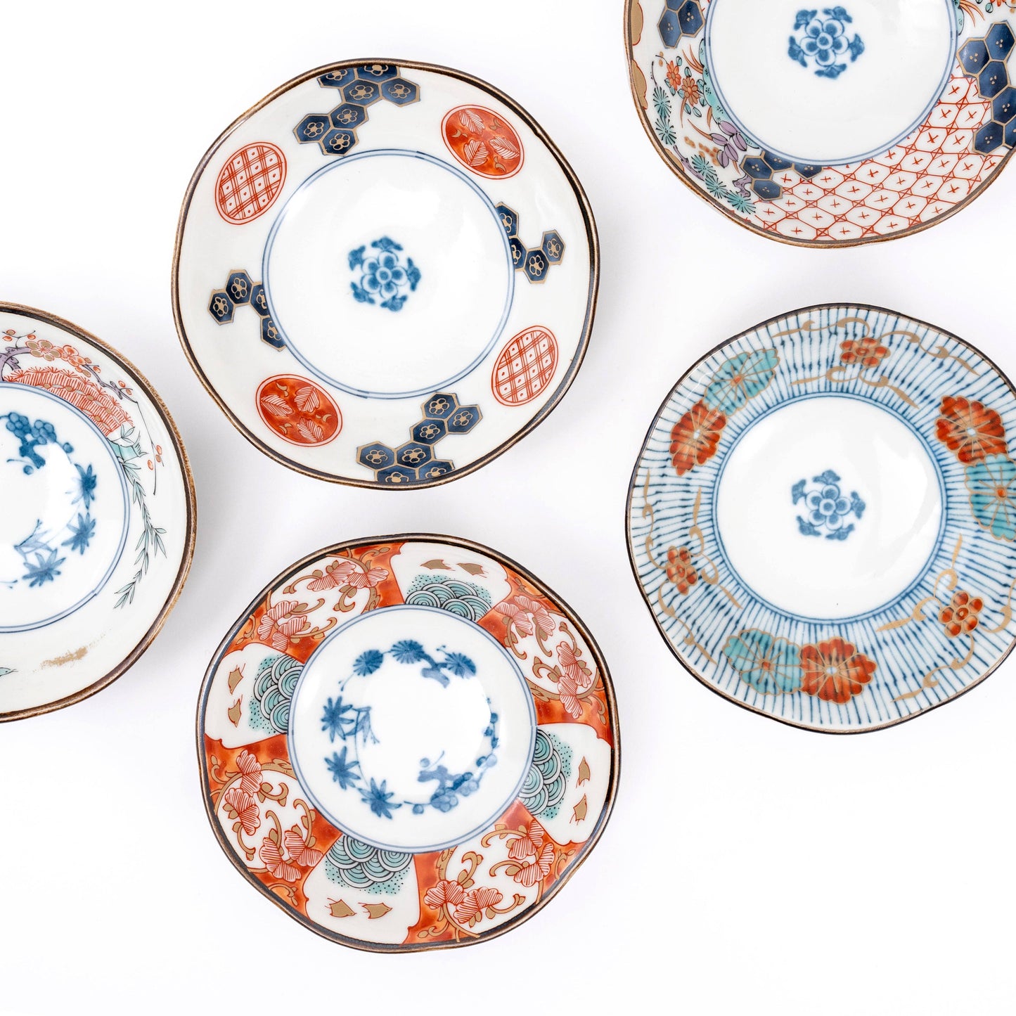 Somenishiki-Koimari Side Dish Bowl Set- 5Pcs