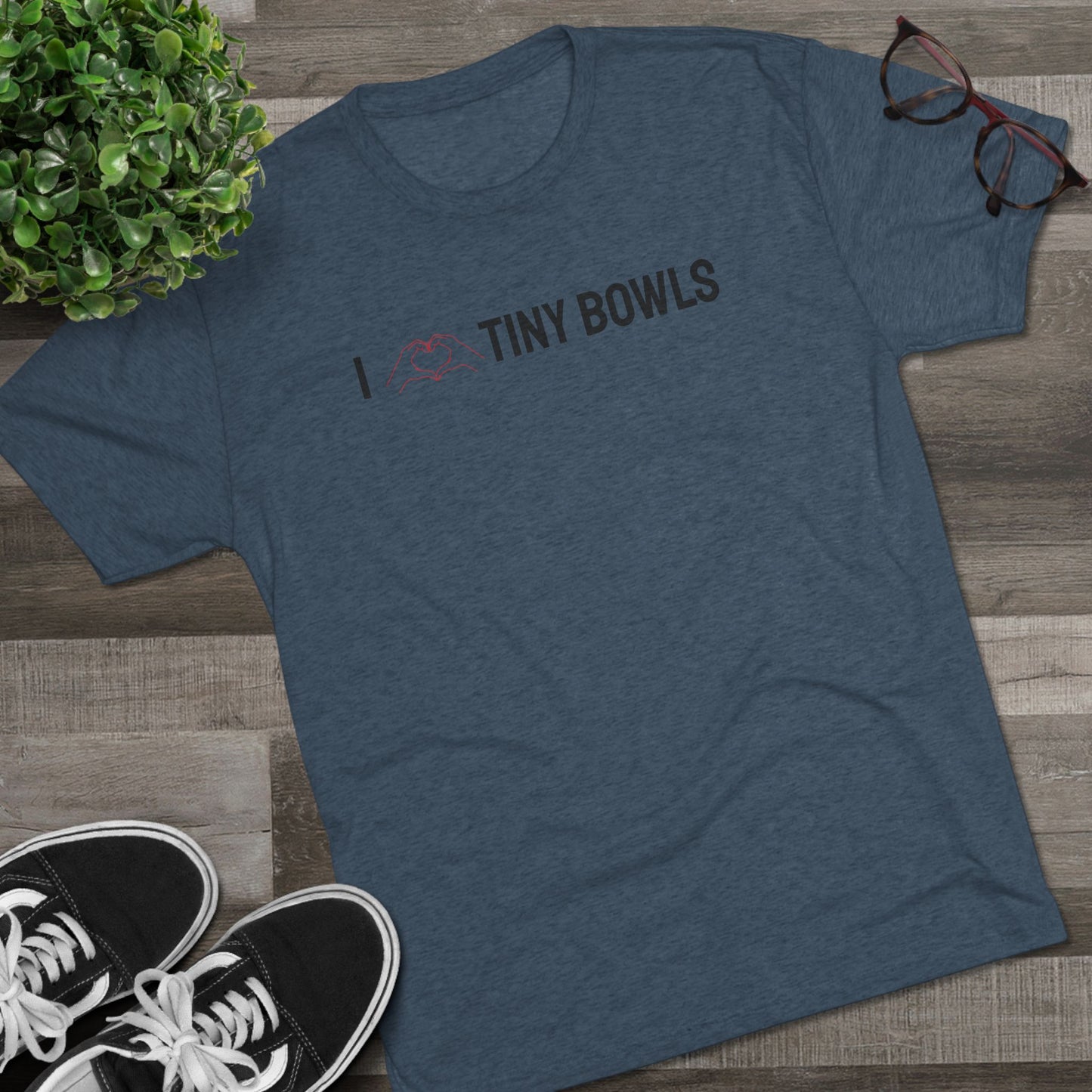 I ❤️ Tiny Bowls Unisex Tri-Blend Crew Tee