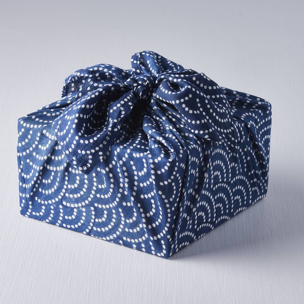 Blue Reusable Furoshiki Wrap