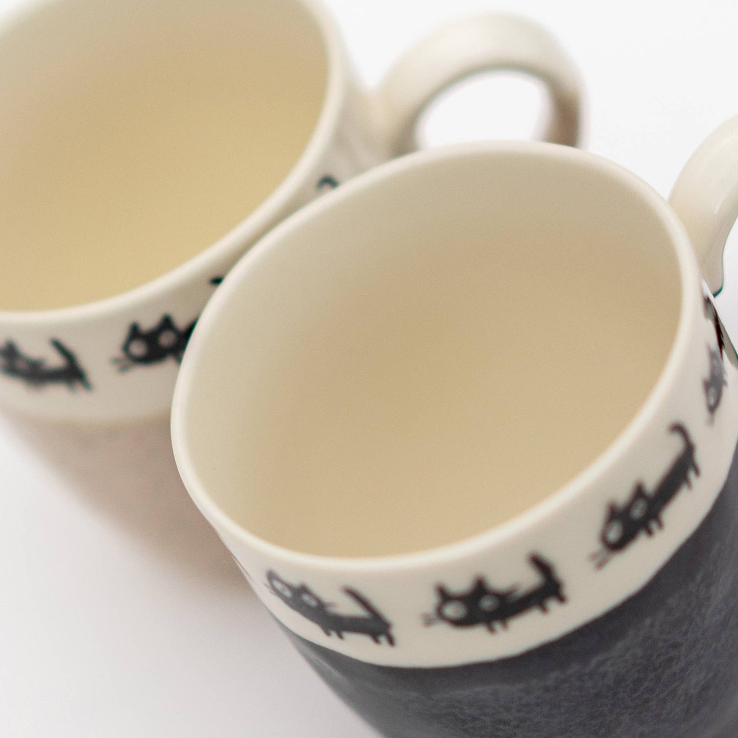 Handmade Mino Ware Cat Mug