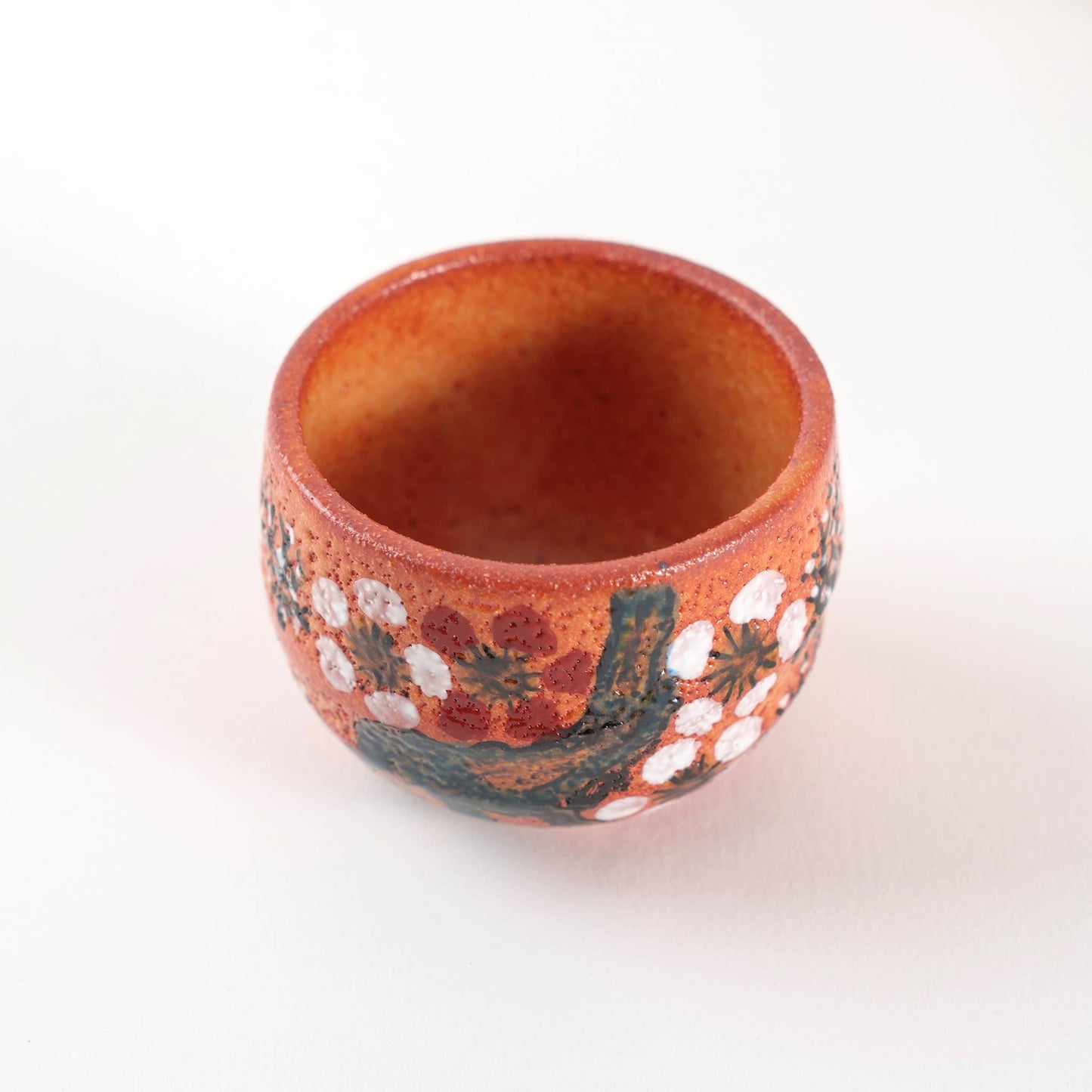 Kutani Yaki Handpainted Five Flowers Ochoko Sake Cup Set