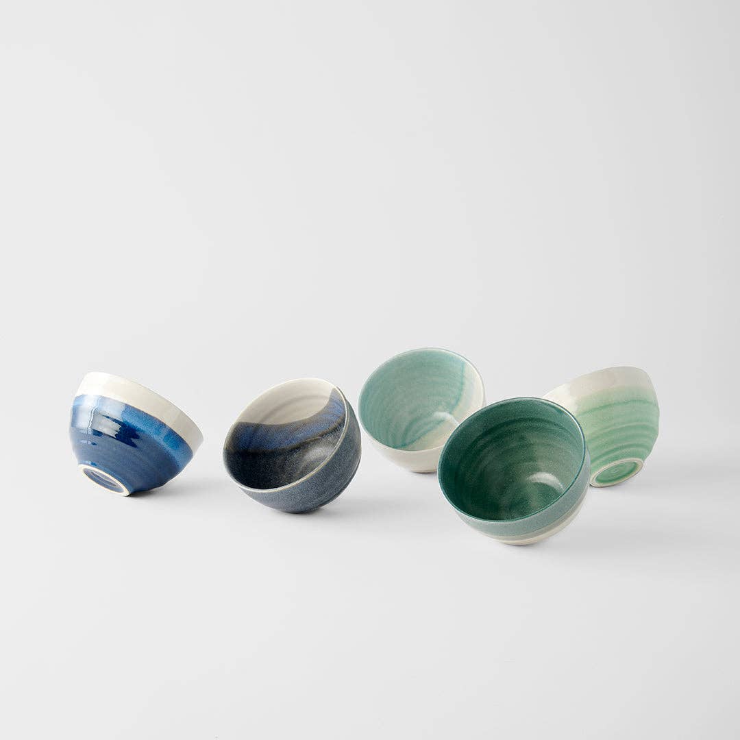 Five Bowl Gift Set: Seascape Colours