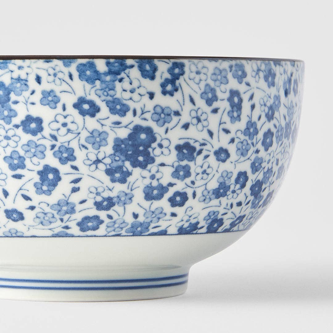 Blue Daisy U-shape Udon Bowl