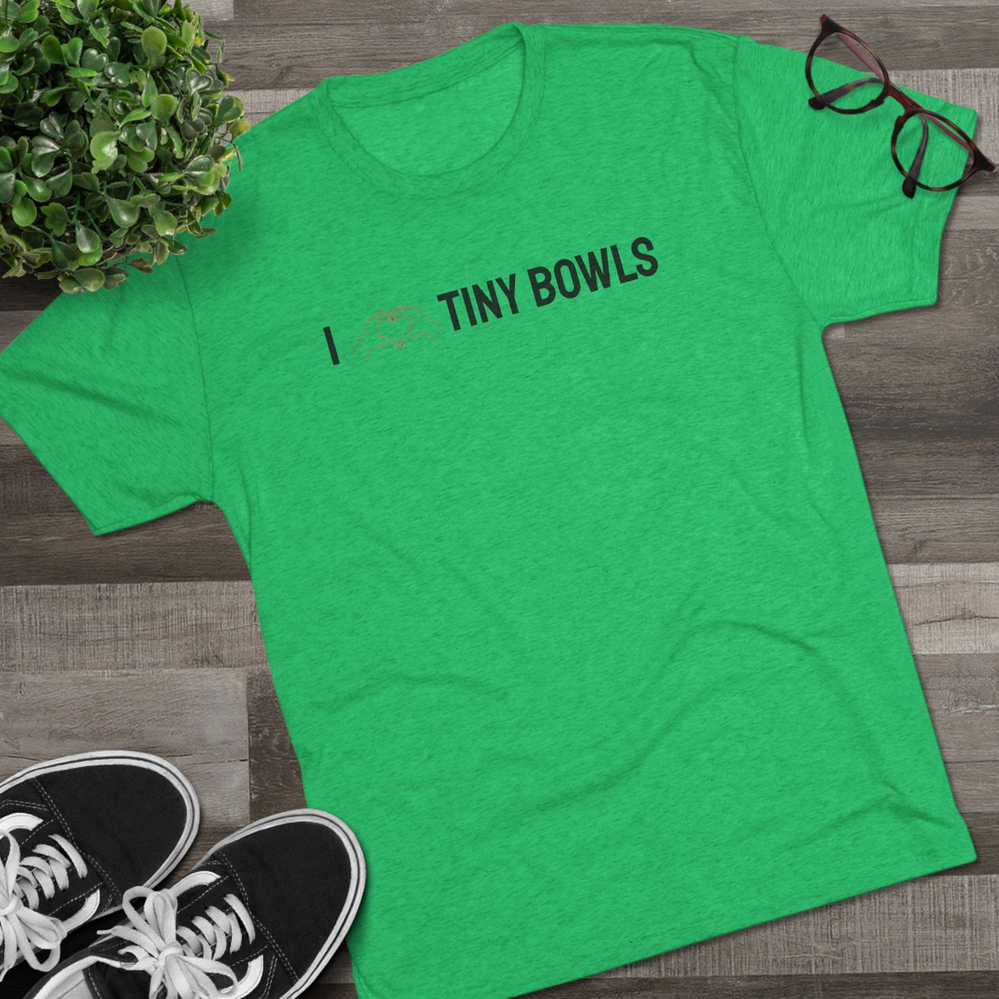 I ❤️ Tiny Bowls Unisex Tri-Blend Crew Tee