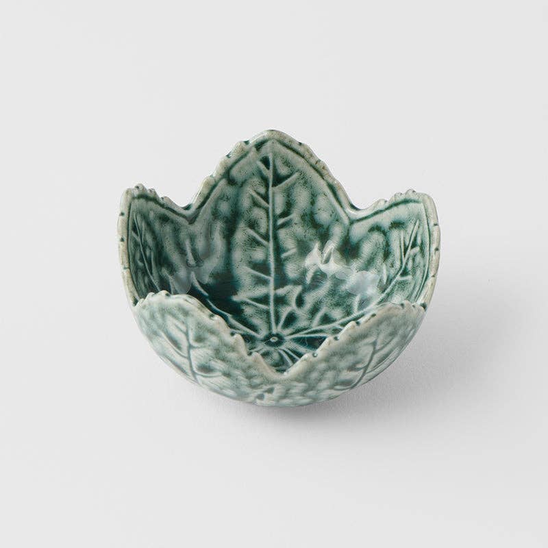 Green Leaf Shape Sauce Dish