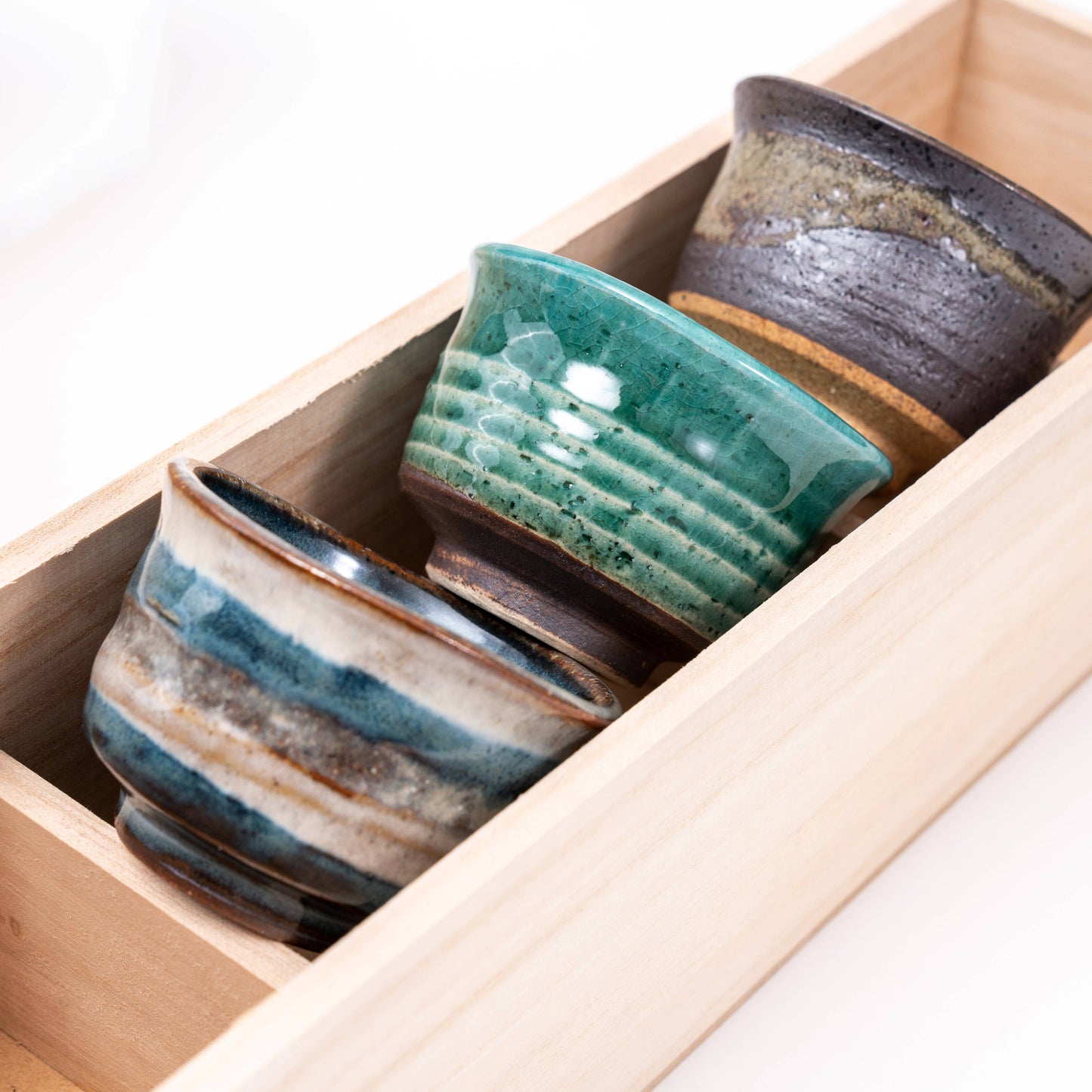 Mino Ware Set of 5 Handmade Sake Cup Gift Set