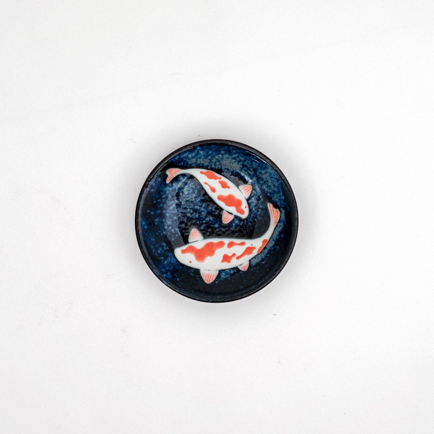 Japanese Mino Ware Koi Fish Plate- Small