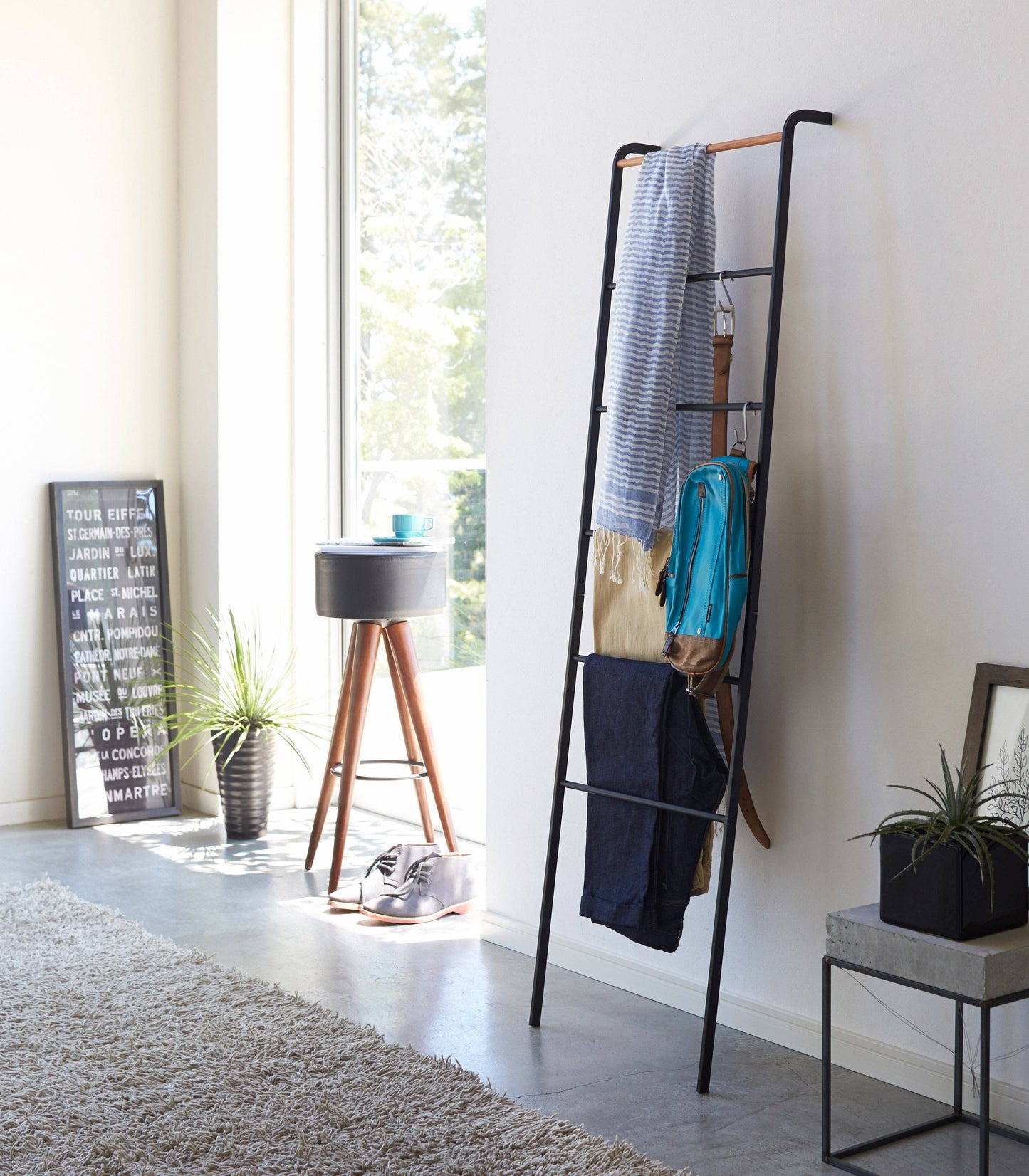 Tower Blanket Ladder - Steel: White
