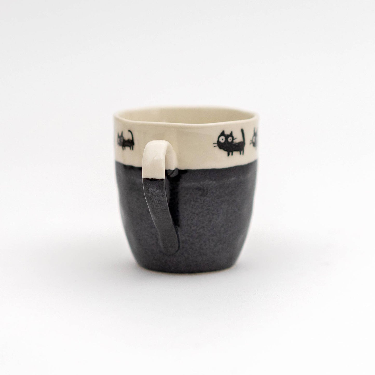 Handmade Mino Ware Cat Mug