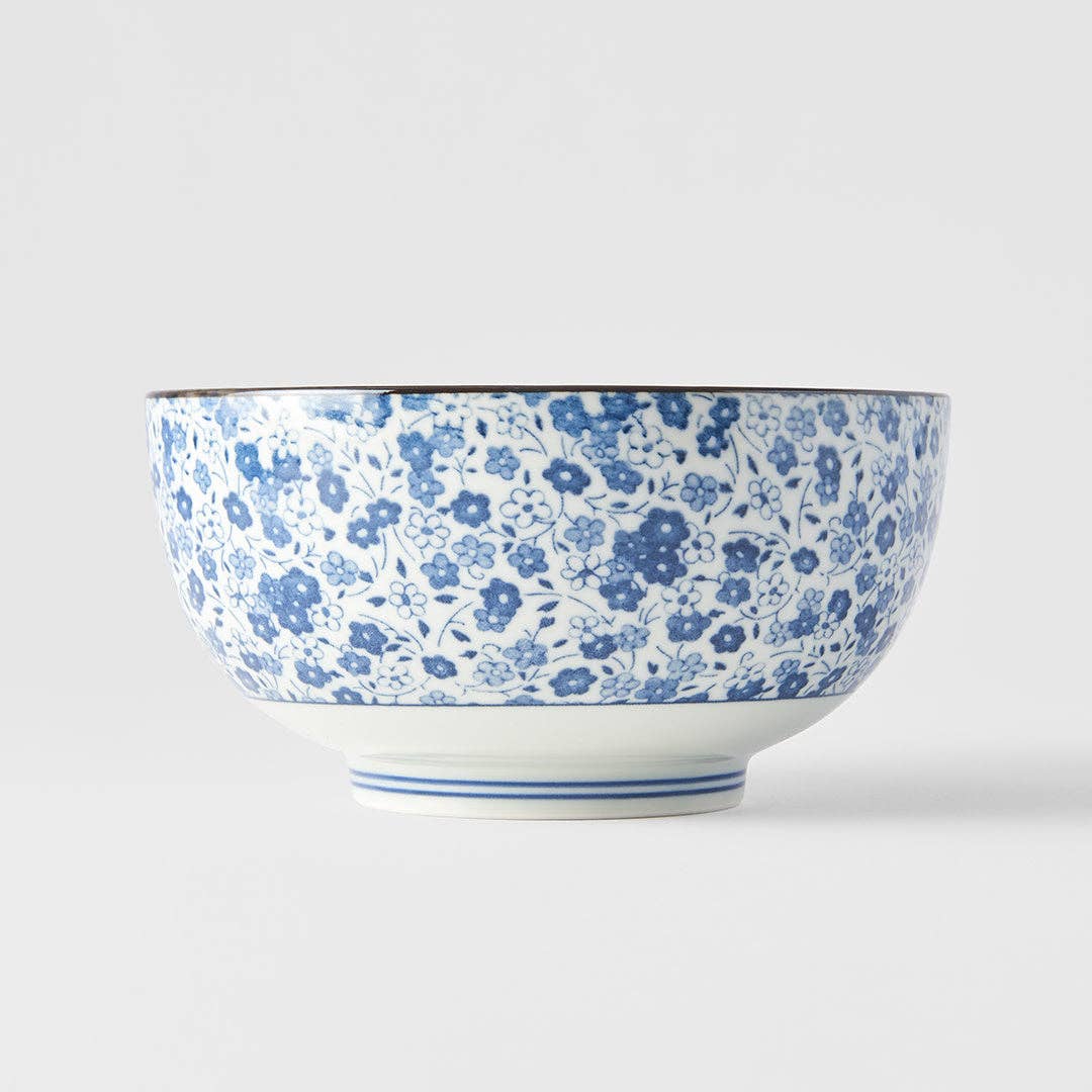 Blue Daisy U-shape Udon Bowl