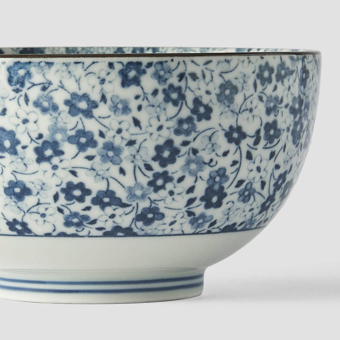 Blue Daisy U-Shape Bowl: Medium