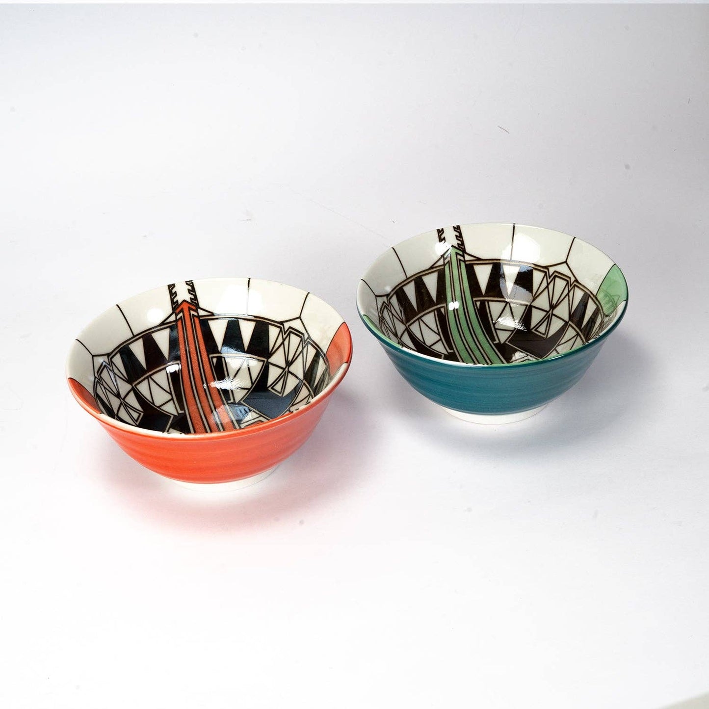 Frank Lloyd Wright Imperial Hotel Bowl Set- Peacock