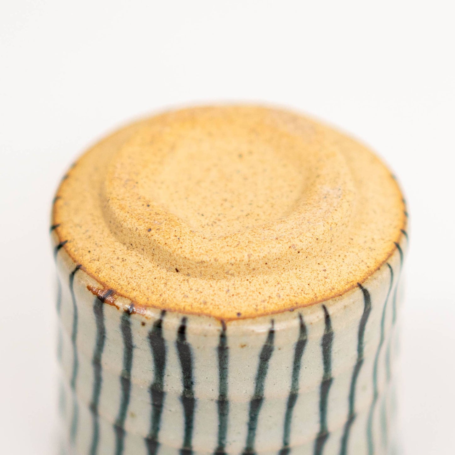 Mino Ware Handmade Stripes Yunomi Cup