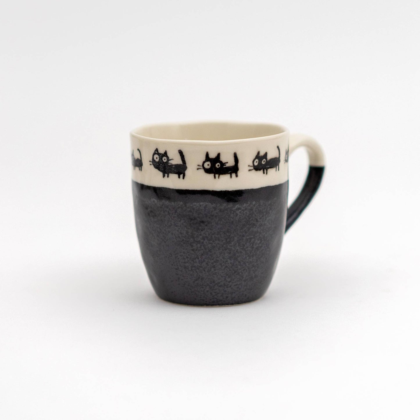 Handmade Mino Ware Cat Mug