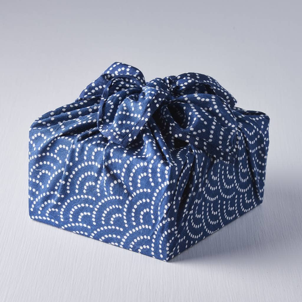 Blue Reusable Furoshiki Wrap