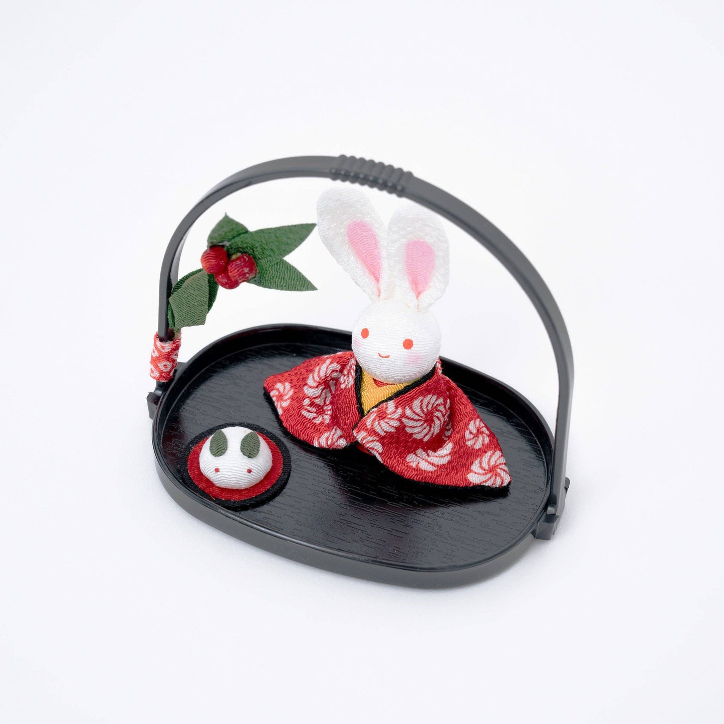 Kimono Bunny Basket Figurine