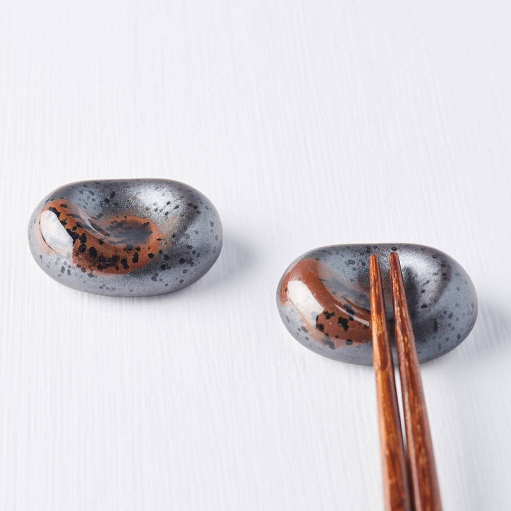 Black Gloss Splash Chopstick Pebble Rest