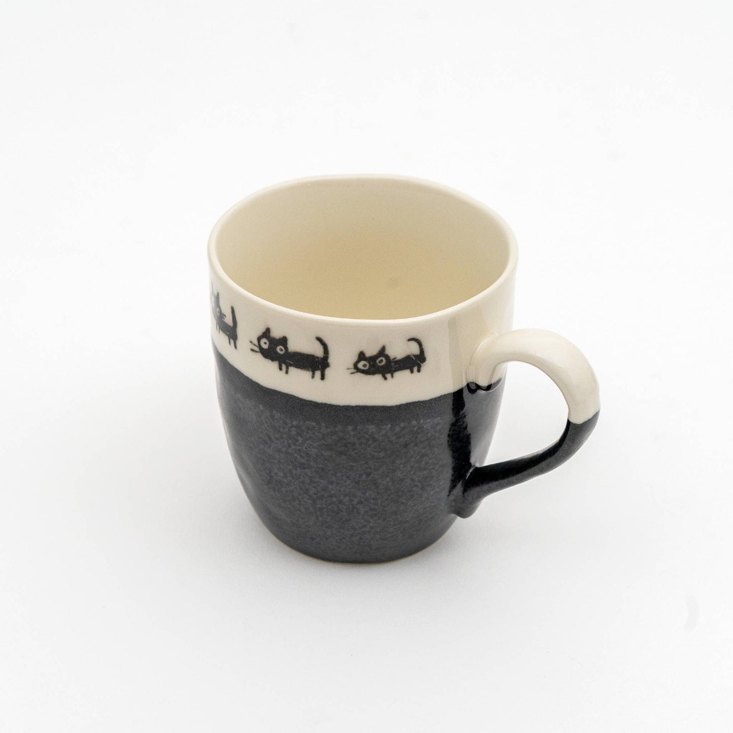 Handmade Mino Ware Cat Mug