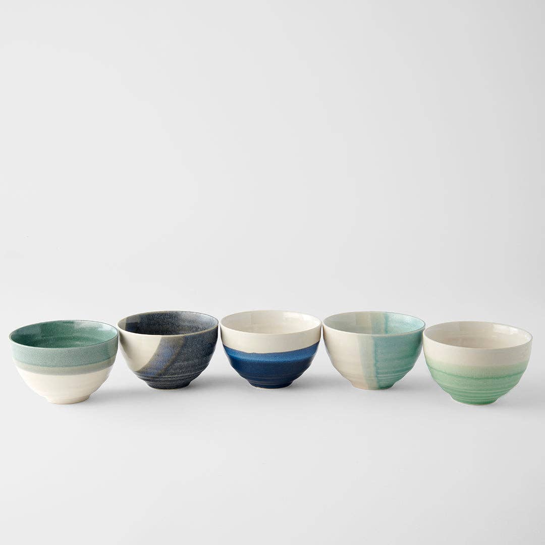 Five Bowl Gift Set: Seascape Colours
