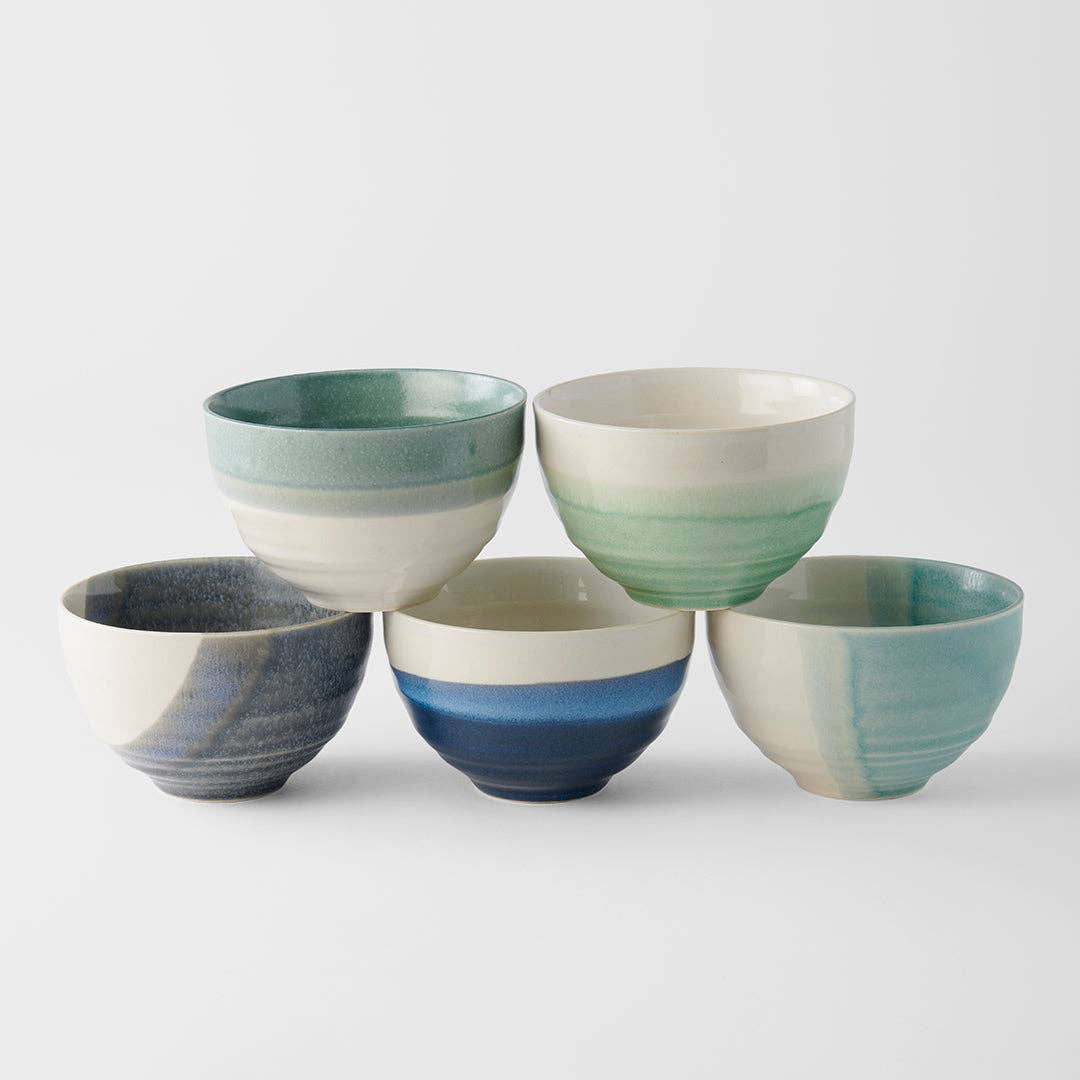 Five Bowl Gift Set: Seascape Colours