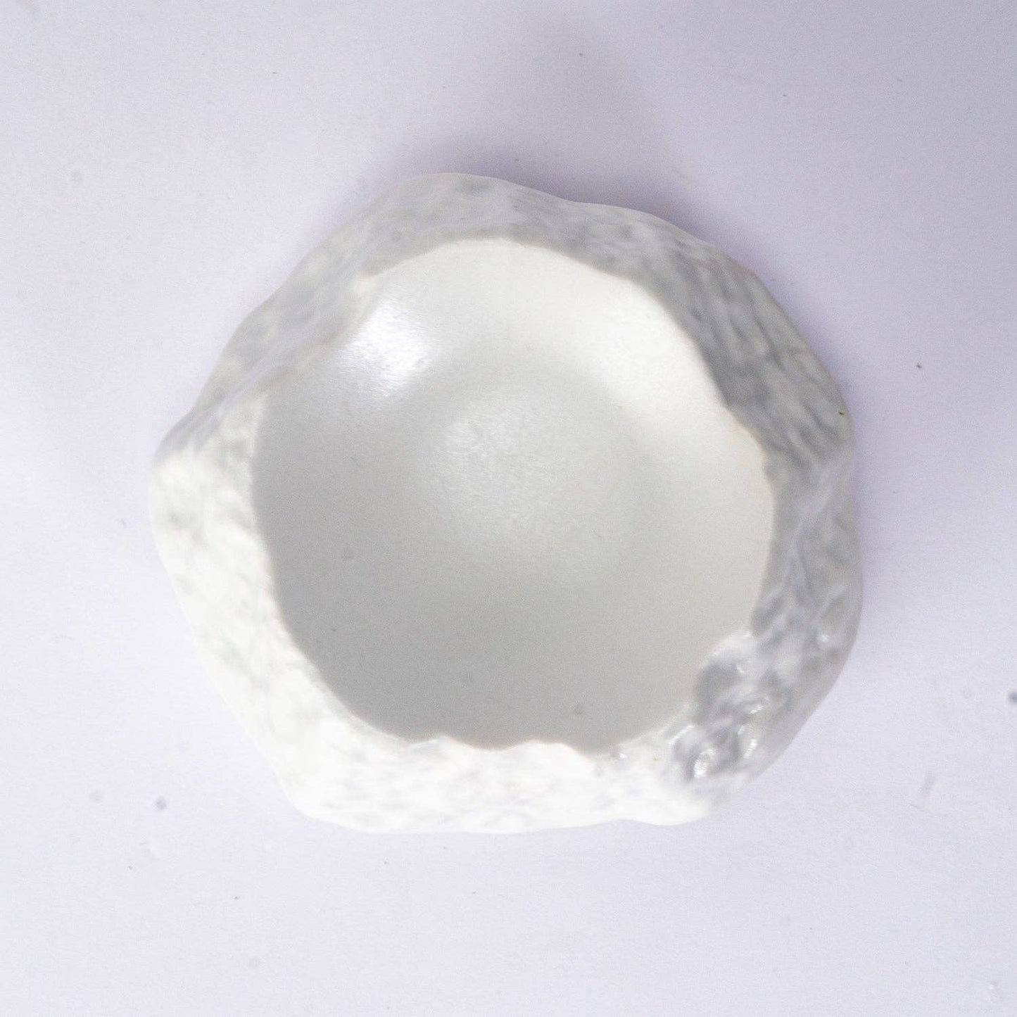 Porcelain Rock Sauce Dish- White
