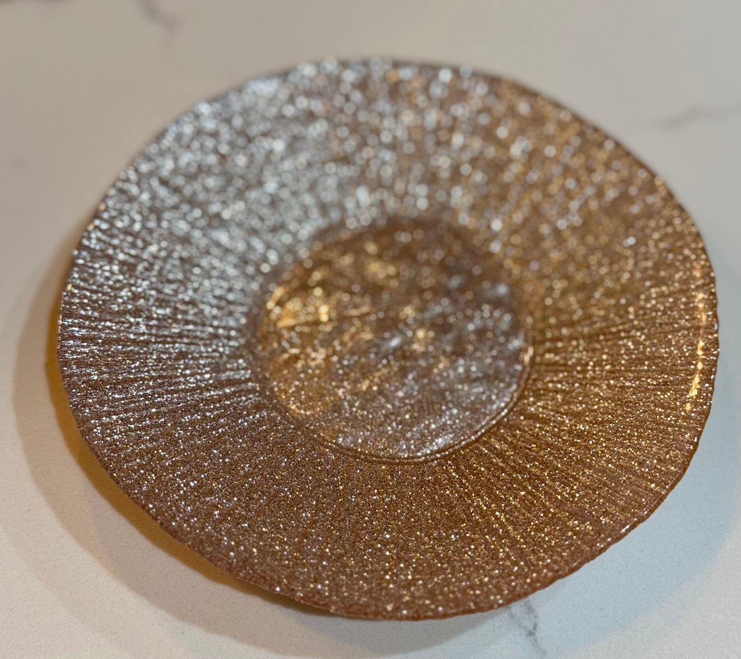 Glittering Glass Sakura Appertizer Plate