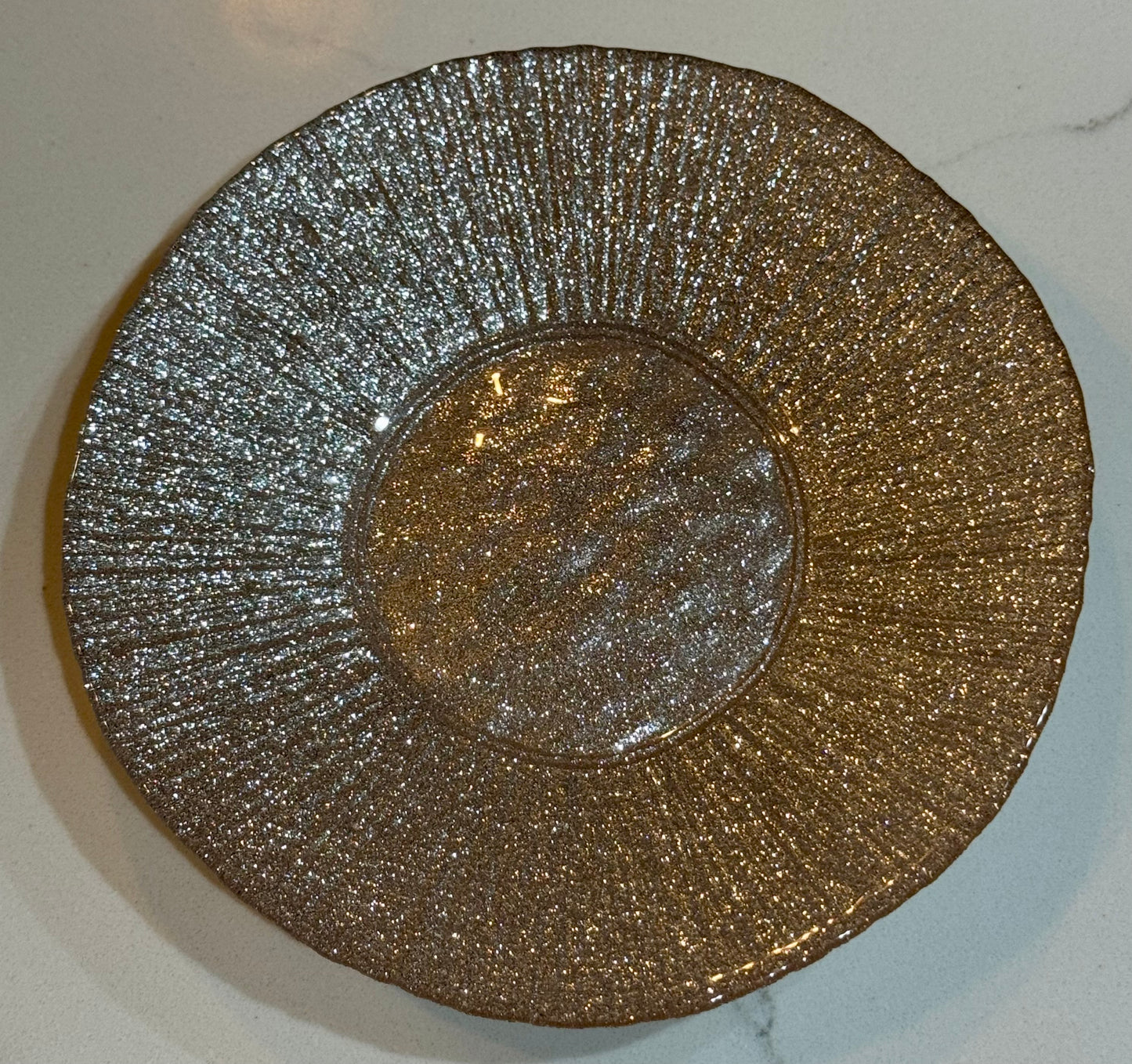 Glittering Glass Sakura Appertizer Plate