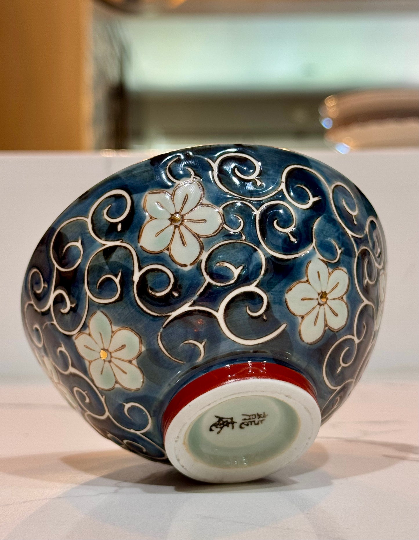 Shimmering Sky Gold Flower Bowl