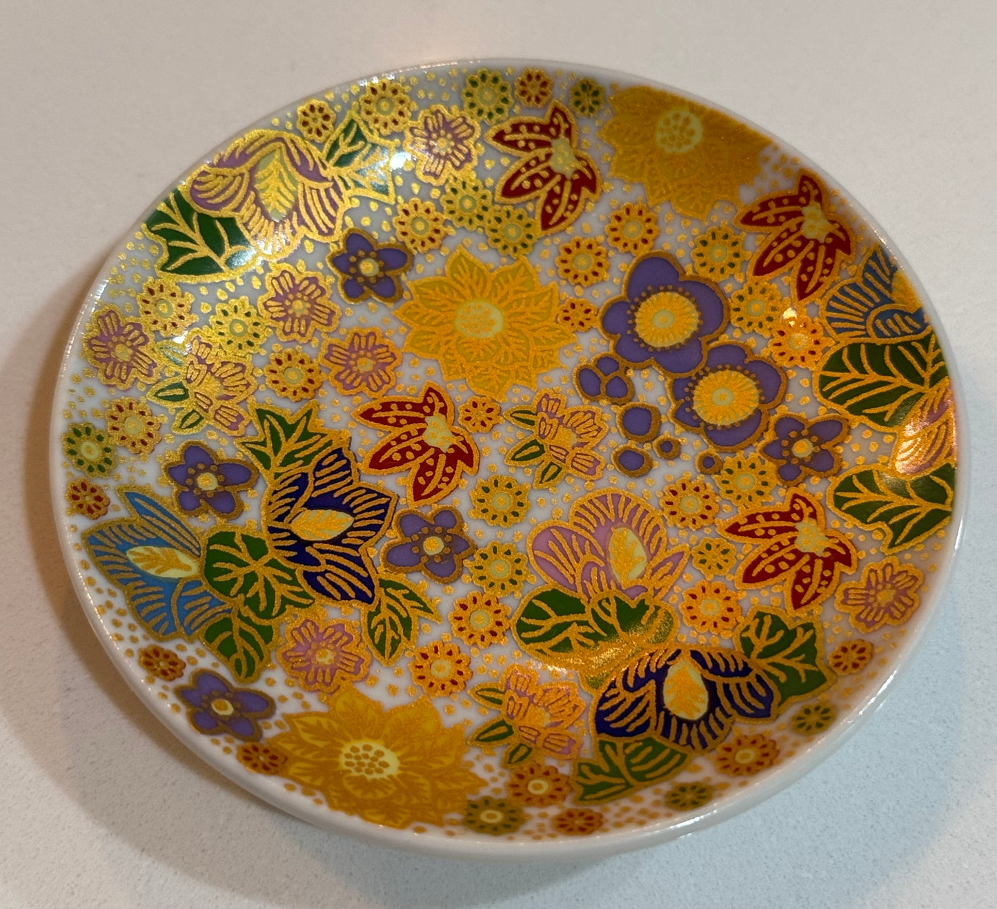 Glimmering Floral Trinket Tray