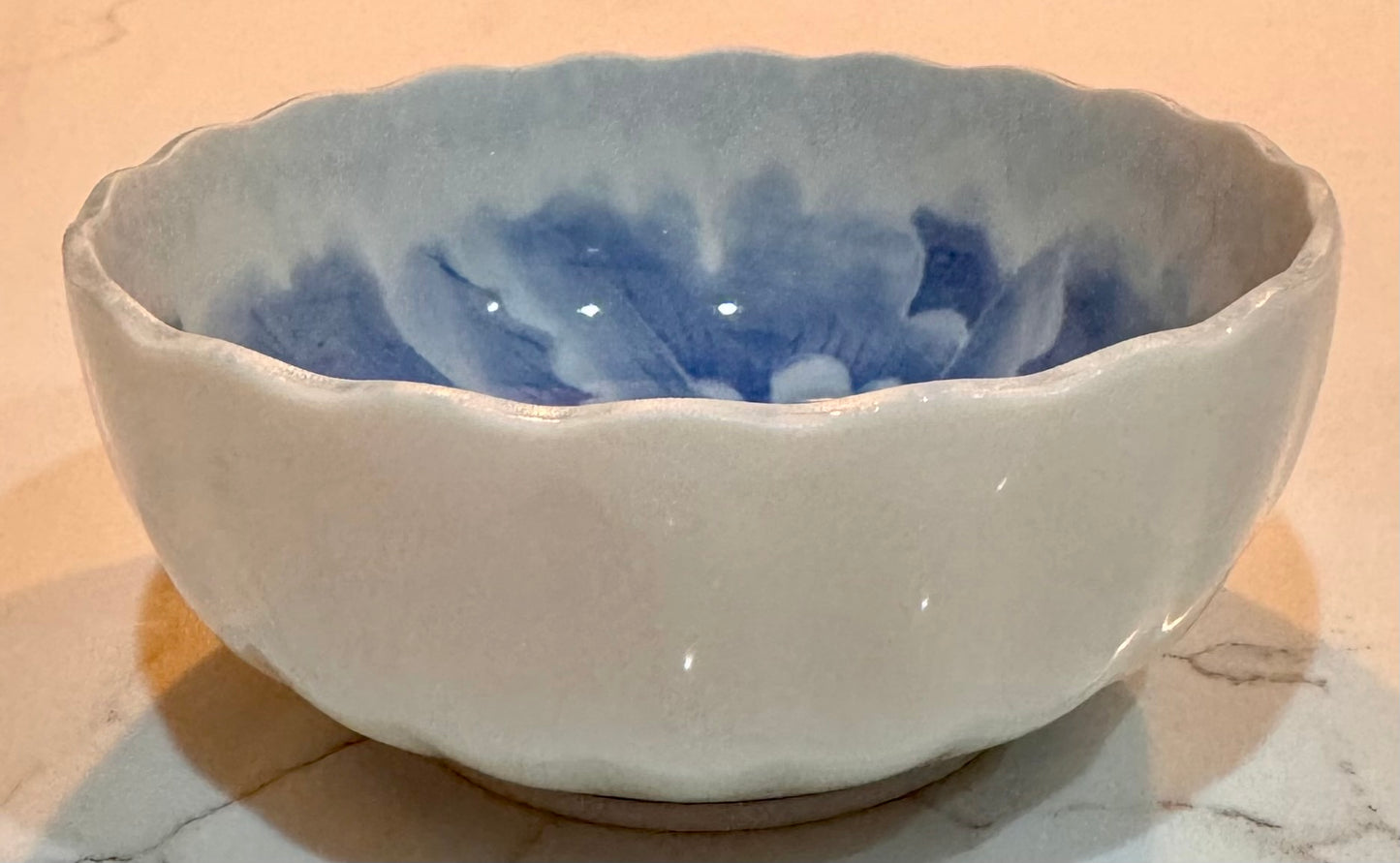 Blue Peony Flower Bowl