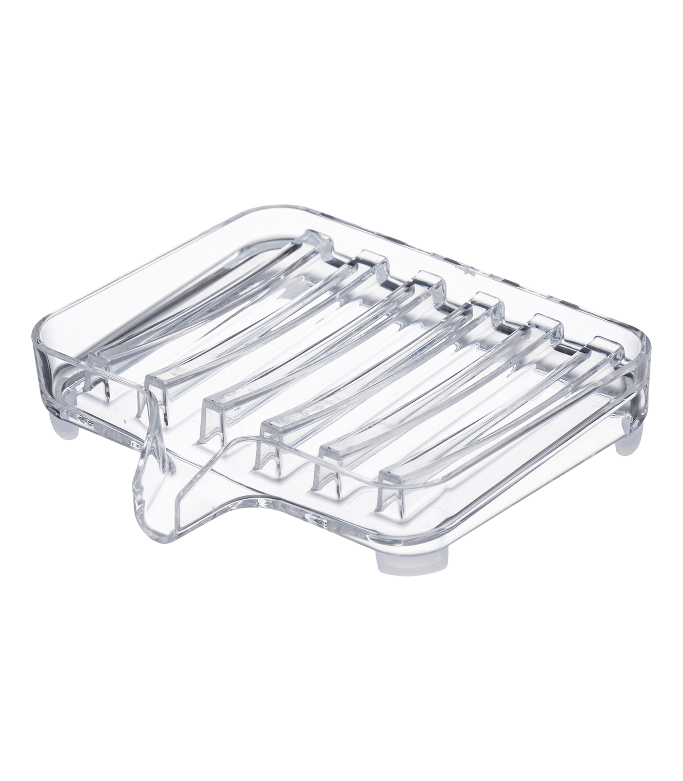 Veil Self-Draining Soap Tray - Acrylic: Clear