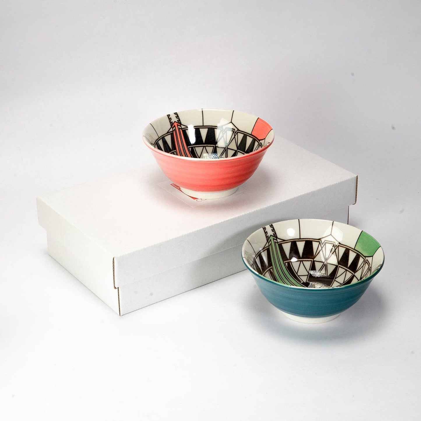 Frank Lloyd Wright Imperial Hotel Bowl Set- Peacock