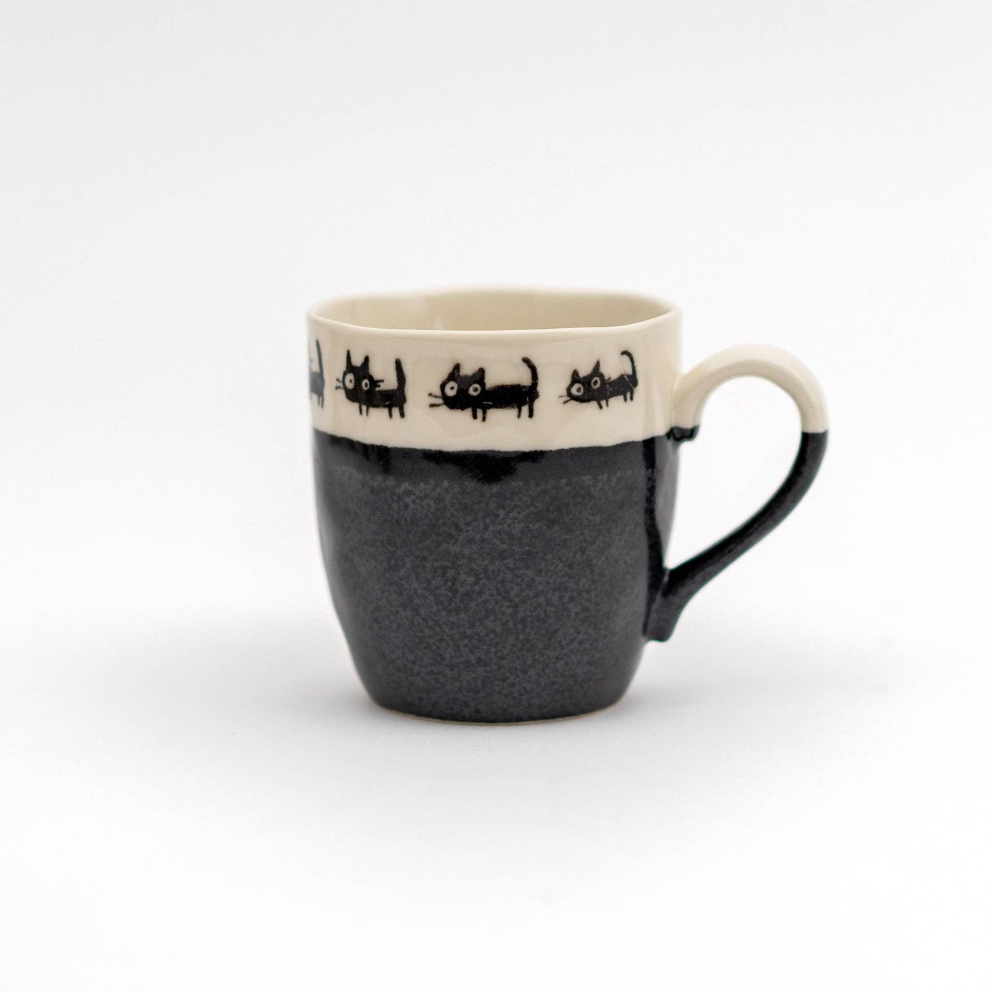 Handmade Mino Ware Cat Mug