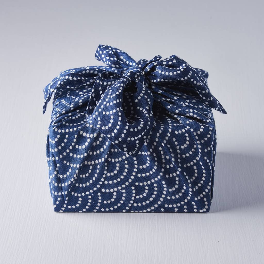 Blue Reusable Furoshiki Wrap