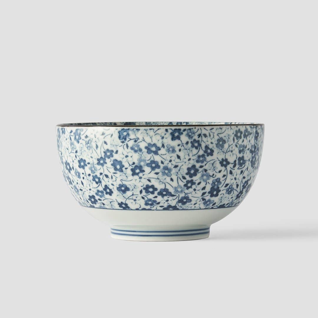 Blue Daisy U-Shape Bowl: Medium