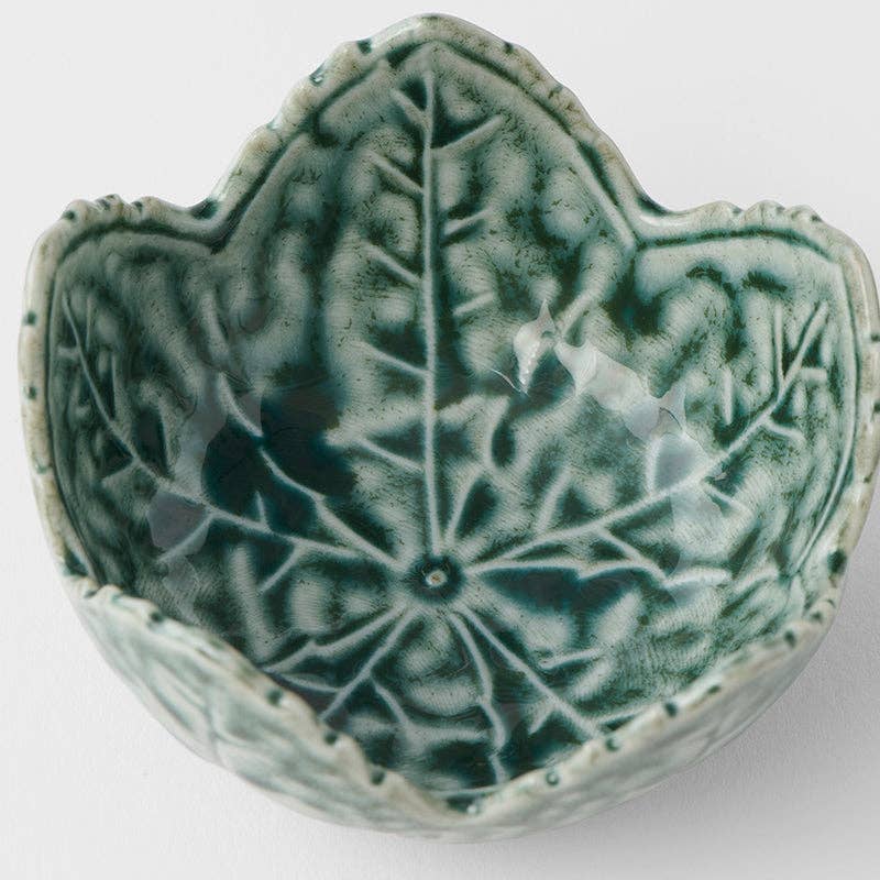 Green Leaf Shape Sauce Dish
