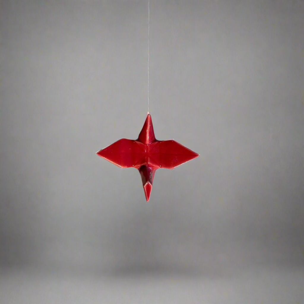 Origami Crane Chopstick Rest- Red