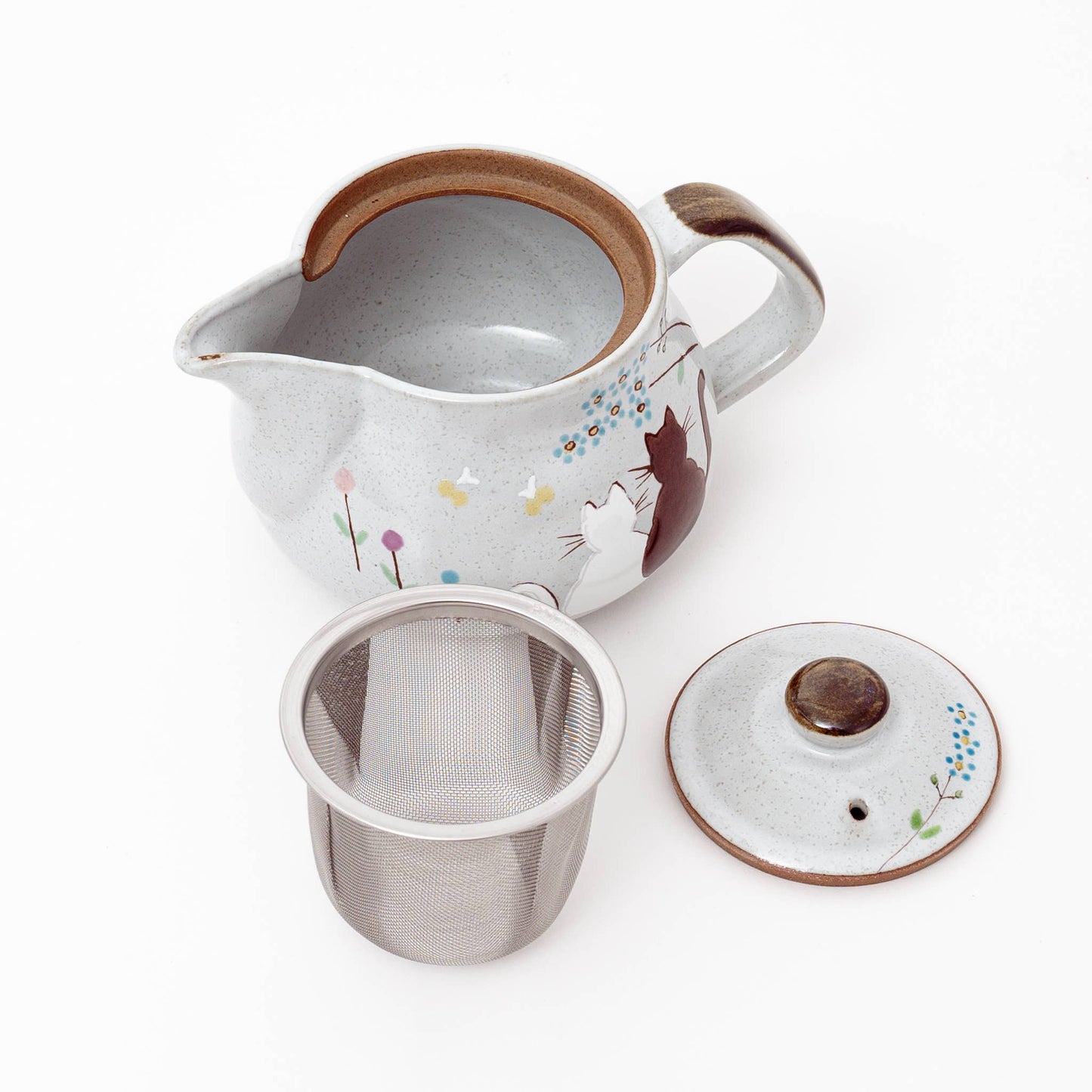 Kutani Ware Handmade Cat Teapot