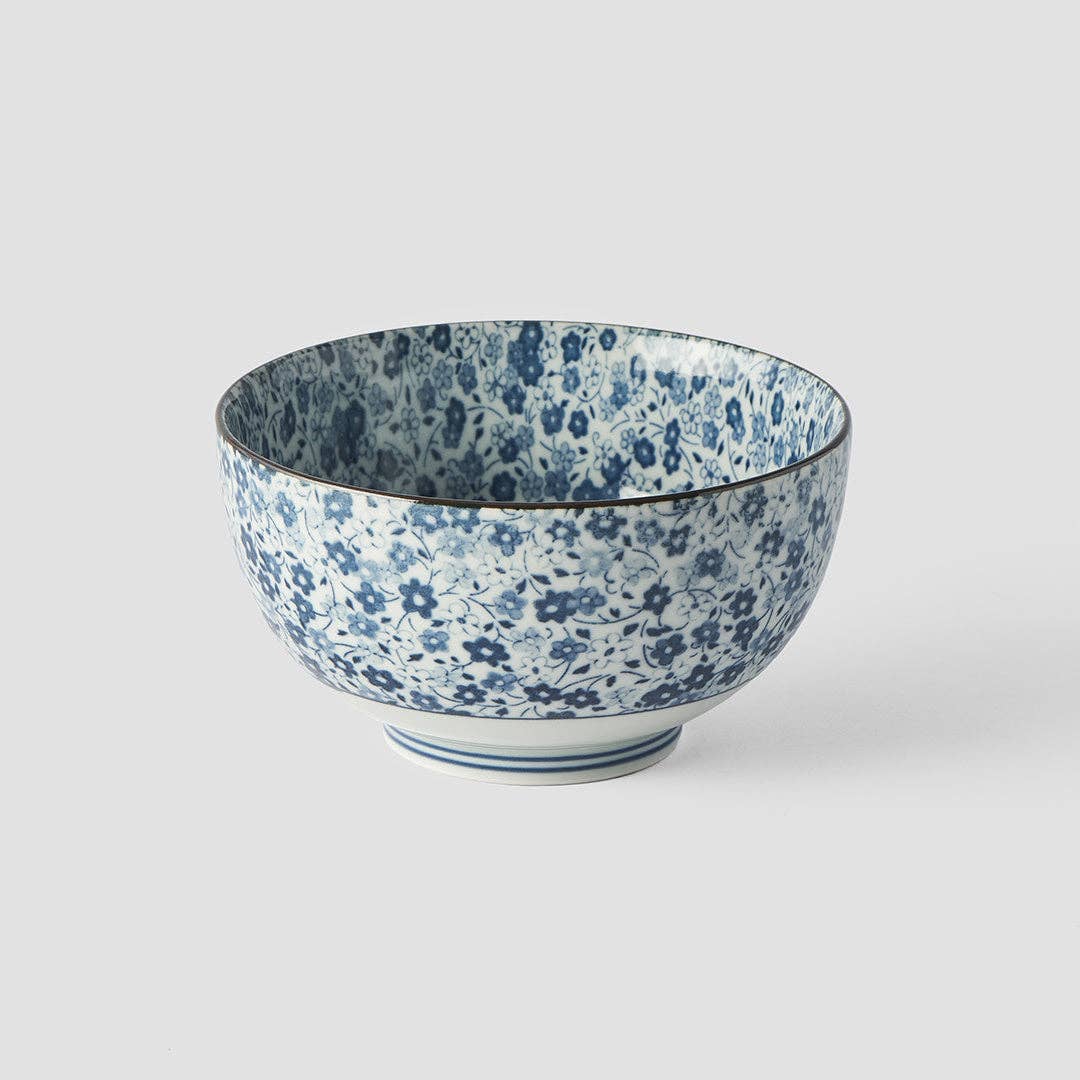Blue Daisy U-Shape Bowl: Medium