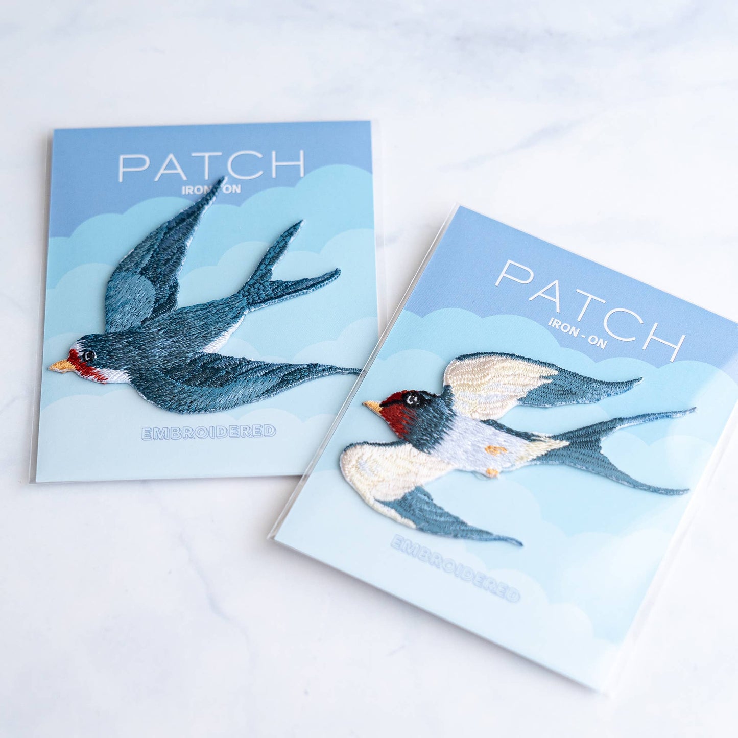 Swallow Bird Patch- Blue