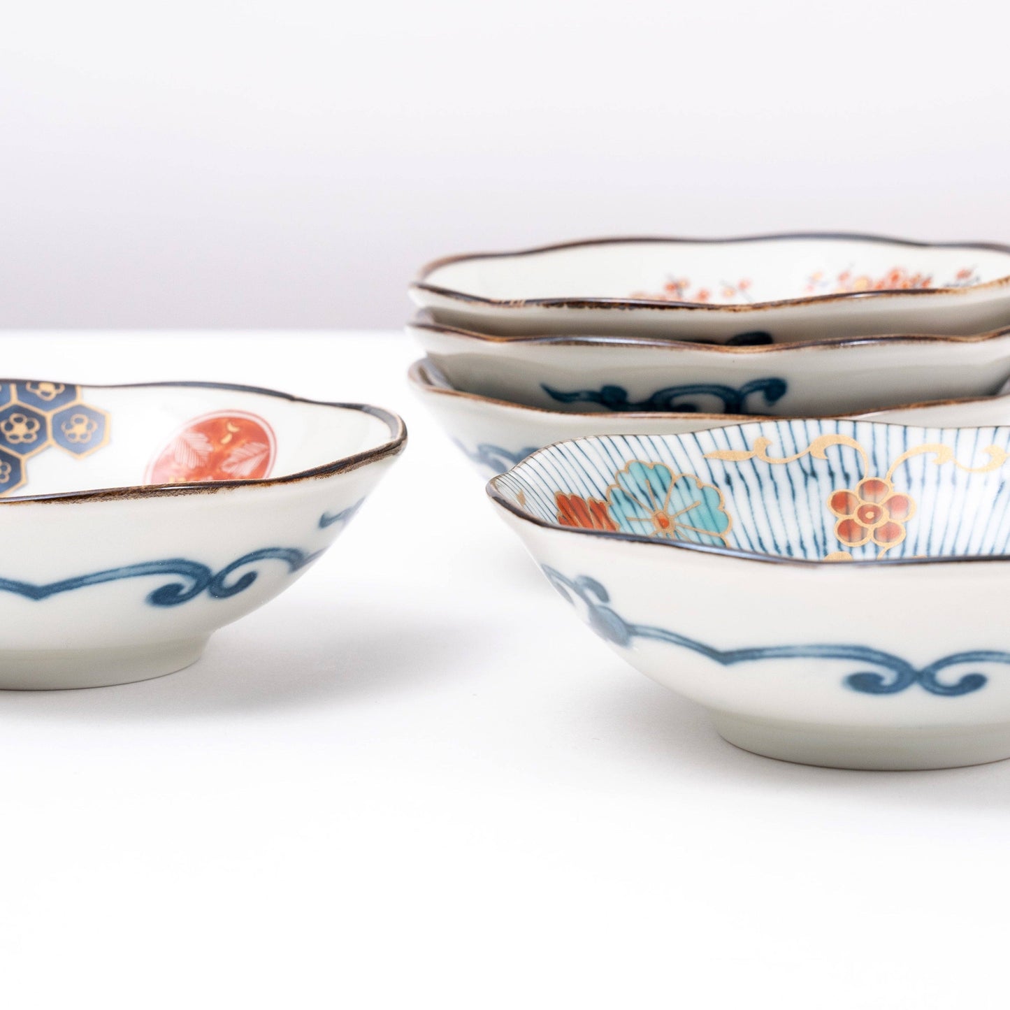 Somenishiki-Koimari Side Dish Bowl Set- 5Pcs